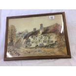 VICTORIAN WATERCOLOUR OF OLD CHELSTON DAIRY, COCKINGTON 1883 BY ADA HOPE HAME OF TORQUAY, SIGNED,