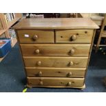 PINE CHEST OF 6 DRAWERS