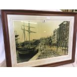 PETER GOODHALL F/G VICTORIAN EXETER QUAY SCENE