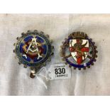 2 CONTINENTAL CAR BADGES