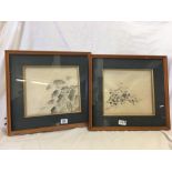 A PAIR OF ORIENTAL WATERCOLOUR PAINTINGS, BOTANICAL SUBJECTS. SIGNED WITH RED SEALS.