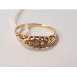 18ct GOLD & DIAMOND RING, SIZE S, APPROX 2.4g