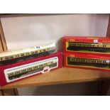 HORNBY R332A GWR COACH,HORNBY R333A GWR COACH, DAPOL 94 GREAT WESTERN CARRIAGE ALL IN BOXES & 1