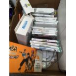 CARTON CONTAINING Wii ELECTRONIC GAMES & UNITS, ZUMBA FITNESS WORK OUT COURSE & CONTROLLERS