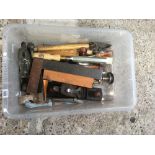 CARTON WITH MISC HAND TOOLS, PLANES, HAMMER, CHISEL