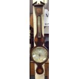 INLAID MAHOGANY BAROMETER