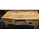 RUSTIC LOUNGE TABLE / MAGAZINE TABLE WITH DRAWERS