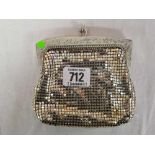 SILVER COLOURED MESH PURSE