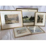 F/G VINTAGE PICTURE OF PARIS, WATERCOLOUR OF A RIVER SCENE, F/G WATERCOLOUR SIGNED BY AD BELL 1950