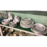 SHELF OF ROYAL ALBERT LAVENDER ROSE CHINAWARE