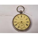 LONDON SILVER CASED BENSON POCKET WATCH, THE LUDGATE WITH KEY WIND (NO KEYS)