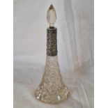 VICTORIAN SILVER MOUNTED SCENT BOTTLE 1899