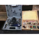 SMALL BOXED ROTARY MODELER' TOOL KIT & BOX OF ACCESSORIES