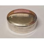 OVAL CONTINENTAL SILVER PILL BOX