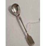 A VICTORIAN SILVER EGG SPOON 1849