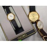 SEIKO BOX OF 3 VARIOUS WATCHES