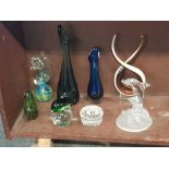 PAPER WEIGHTS & GLASS VASES