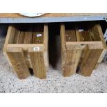 2 WOODEN PLANTERS 30'' LONG X 10'' WIDE X 7'' DEEP