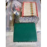 CARTON OF NEEDLEWORK & SEWING ITEMS