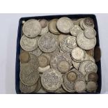 LARGE QTY OF PRE 1947 UK SILVER COINAGE, 904g INCL; BOX