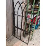 SMALL GARDEN GATE OF GOTHIC DESIGN, 24'' WIDE X 47'' TALL