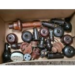 CARTON OF BAKELITE SWITCHES & FITTINGS