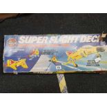 AIRFIX SUPER FLIGHT DECK GAME WITH POWER LAUNCHER IN ORIGINAL BOX, WELL USED