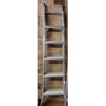 THREE WAY TOP FLIGHT STEP LADDER & A YOUNGMAN LOFT LADDER