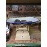 PAIR OF VINTAGE KITCHEN SCALES WITH WEIGHTS