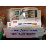 QTY OF UK STAMPS MINI SHEETS, FIRST DAY COVERS & SMALL QTY OF COMMON WEALTH
