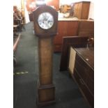 OAK GRAND DAUGHTER CLOCK, APPROX 59'' TALL, NOT KNOW IF WORKING