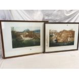 PAIR OF ARTIST'S PROOF, LIMITED EDITION, COLOURED ETCHINGS, SIGNED, INSCRIBED & DATED IN PENCIL BY