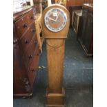 OAK GRAND DAUGHTER CLOCK BY SMITHS, APPROX 52'' HIGH, NOT KNOWN IF WORKING