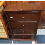 REPRODUCTION MAHOGANY SHOE CUPBOARD DISGUISED AS A CHEST OF DRAWERS