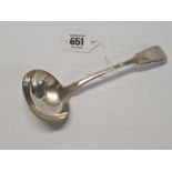 A GEORGE III SILVER SAUCE LADLE 1813 BY R.R