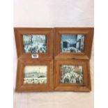 SET OF 4 PINE FRAMED COLOUR PRINTS BY LS LOWRY