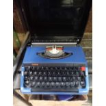 CASED PORTABLE BROTHER DELUX 240T TYPEWRITER