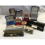 CARTON WITH EMPTY WATCH / JEWELLERY BOXES & VARIOUS BOXED LADIES WATCHES INCL; ROTARY & ERIC
