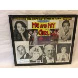 GROUP OF FRAMED AUTOGRAPHED PHOTOGRAPHS OF VARIOUS STARS OF ''ME & MY GIRL'' WITH VARIOUS OTHER