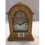 SMALL WOODEN CARVED MANTEL CLOCK