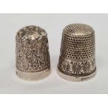 2 SILVER THIMBLES