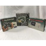 2 AUTO BRIDGE GAMES IN BOXES & A PAIR OF FOSCO TACTICAL BINOCULARS IN BOX