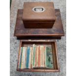 2 EMPTY WOODEN BOXES & A WOODEN BOX WITH QTY OF THE LADY BIRD CHILDREN'S BOOKS