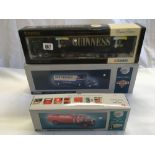 3 BOXED CORGI MODELS OF STANNER CURTAIN SIDE GUINESS LORRY, MAC 'B' SERIES TANKER & A DIAMOND T820