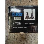 PAIR OF FOUR TON AXLE STANDS, NEW IN BOX