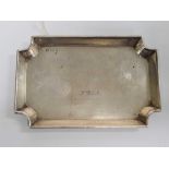 RECTANGULAR SILVER PRESENTATION CARD / PIN TRAY COMMEMORATING THE GREAT WESTERN RAILWAY GENERAL
