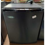 BLACK CALDURA TABLE TOP FRIDGE, NO SHELVES TO INTERIOR