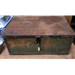 WOODEN TOOL CHEST OR FOOT LOCKER