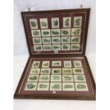 SET OF OLD COLOURED CIGARETTE CARDS FROM WD & HO WILLS OF OLD INNS. FORTY CARDS IN TWO FRAMES