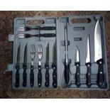 STAINLESS STEEL KNIFE & FORK CARVING SET,